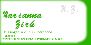 marianna zirk business card
